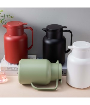 Plastic flasks 1L 1.5L tea coffee thermos arabic thermoflask baby water termos inner glass insulated vacuum flask