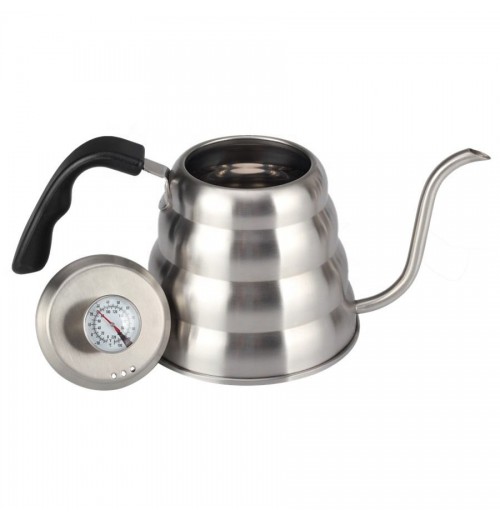Gooseneck Spout Hand drip stainless steel pour over coffee kettle with thermometer Gooseneck Spout Hand drip stainless steel pour over coffee kettle with thermometer
